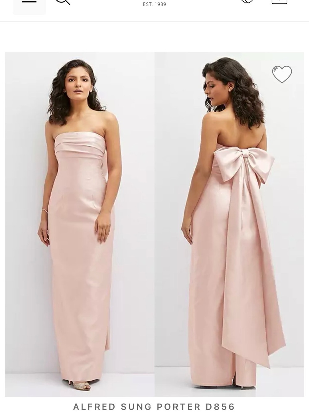 ALFRED SUNG Enchanting Strapless Sheath dress